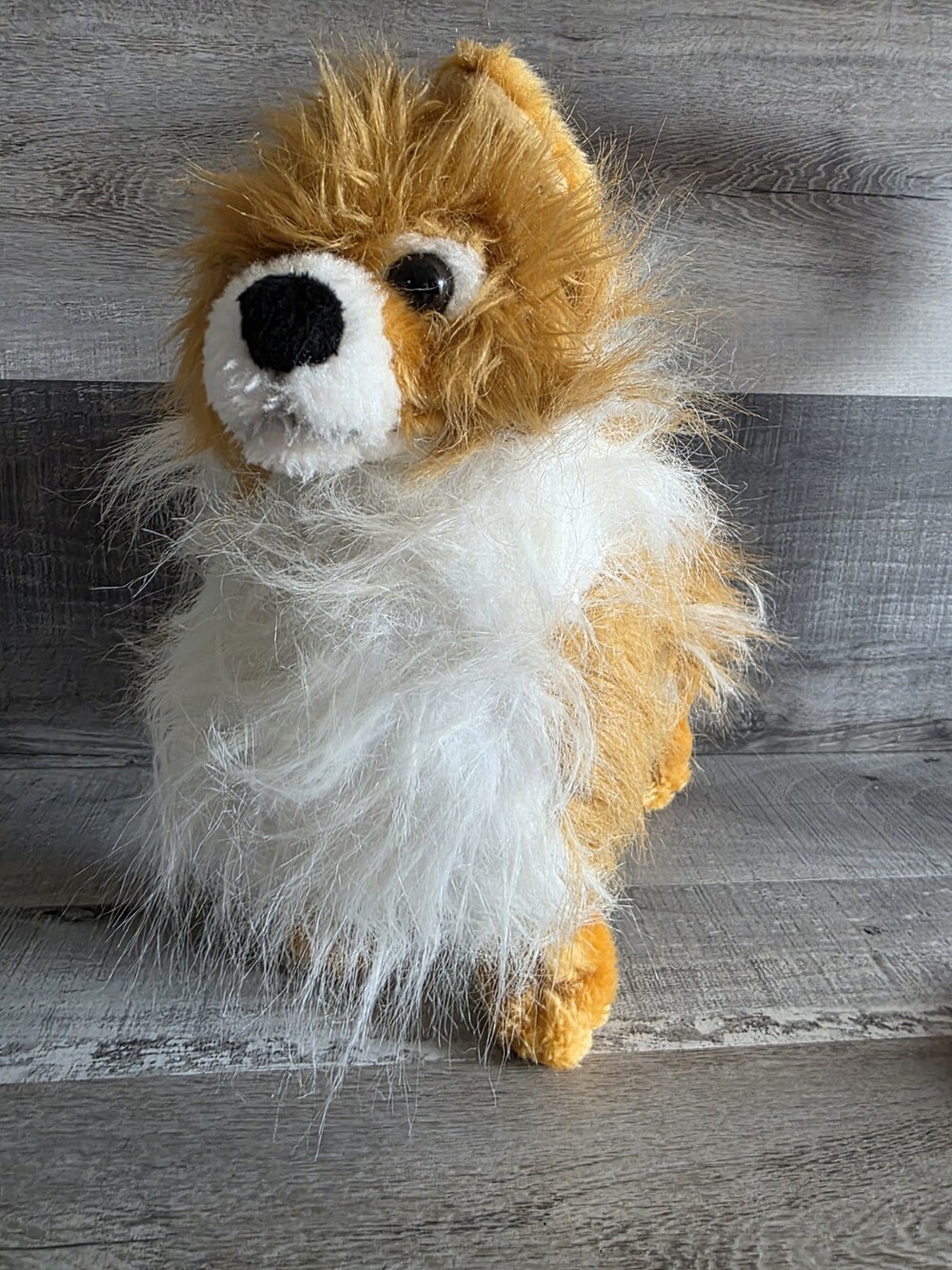 Melissa and Doug Pomeranian Plush Stuffed Realistic Dog Puppy 14" b239